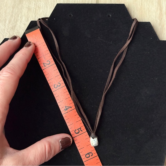 Chan Luu 925 Sterling Silver 15" Leather Necklace 3.47g - Picture 7 of 16